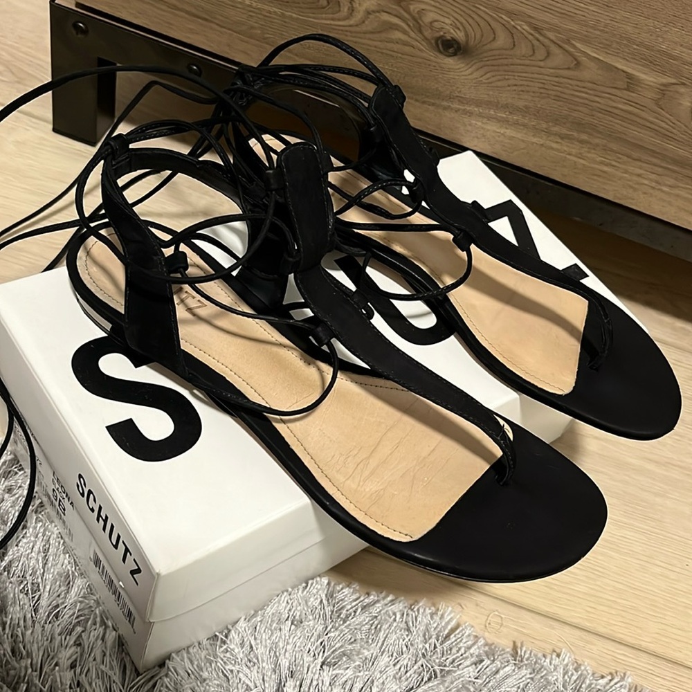 Schutz Leona Sandal Black 9
